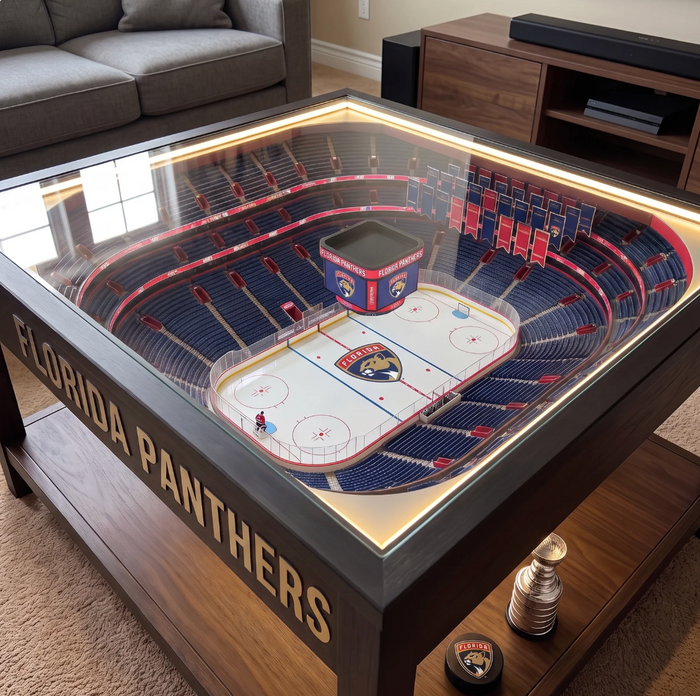 Arena Table LED Hockey Rink Coffee Table - Florida Panthers