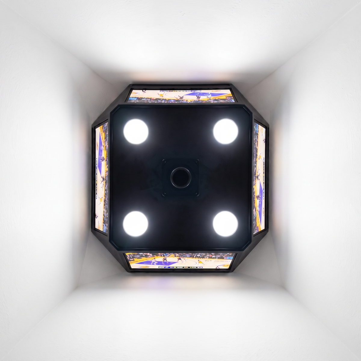 Underside of the COURTBOX with LED lights
