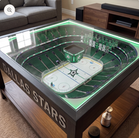 Arena Table LED Hockey Rink Coffee Table - Dallas Stars