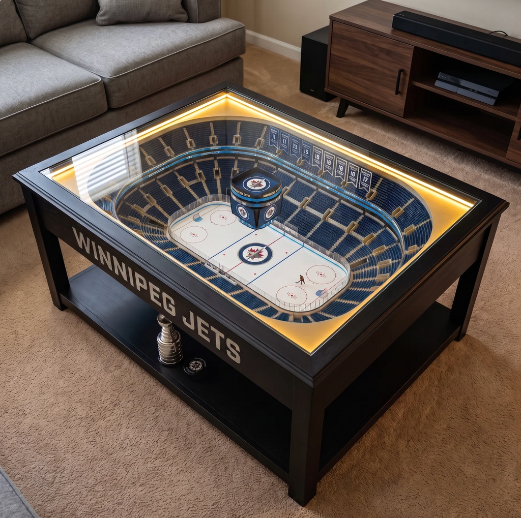 The Arena Table™ — LED Hockey Rink Coffee Table