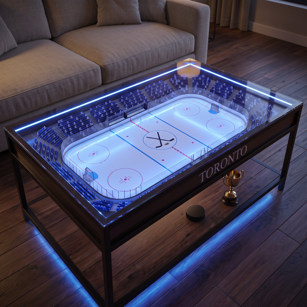 The Arena Table™ — LED Hockey Rink Coffee Table