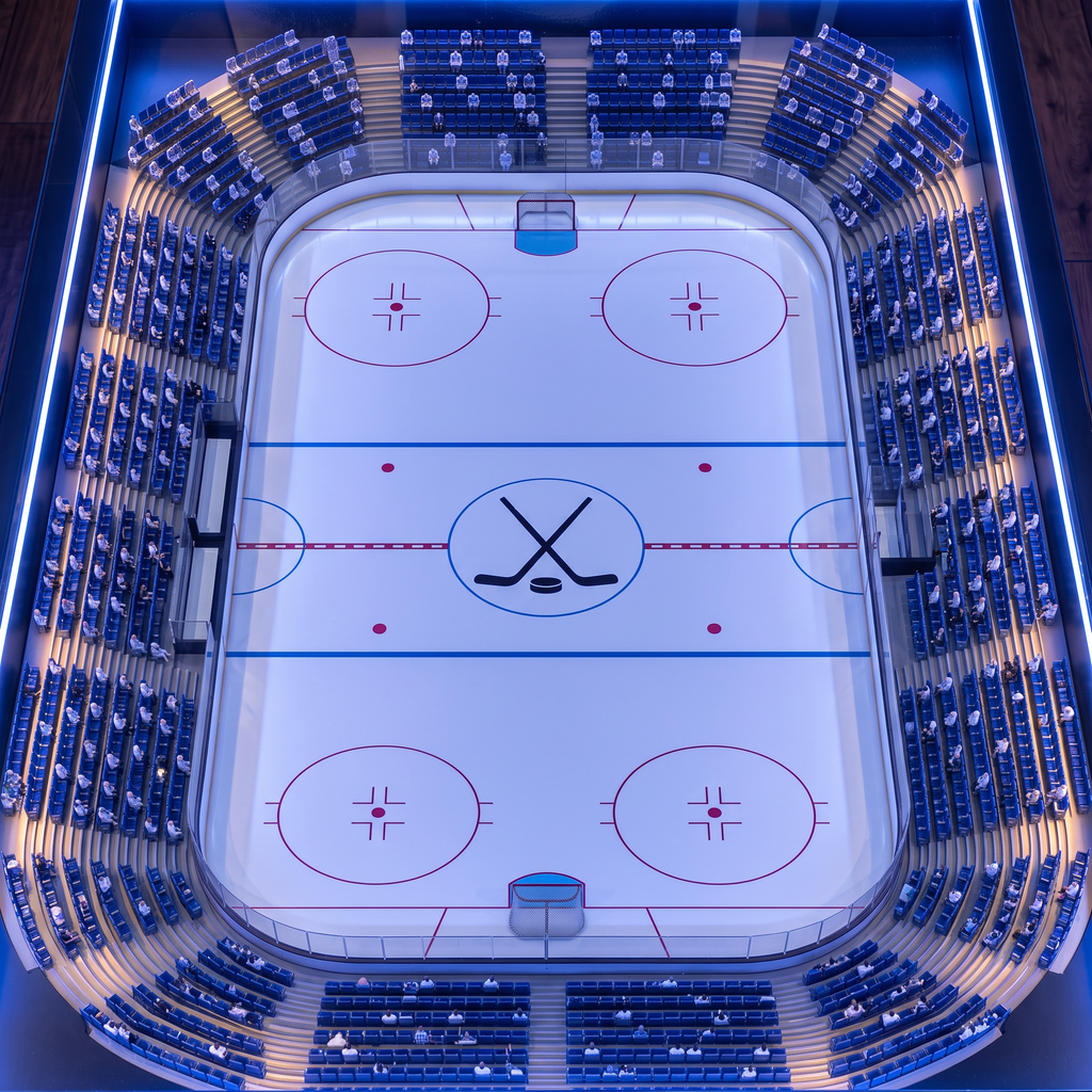 The Arena Table™ — LED Hockey Rink Coffee Table