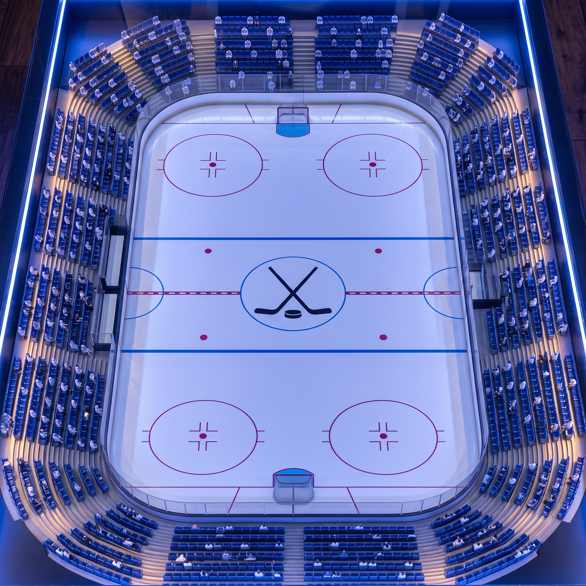 The Arena Table™ — LED Hockey Rink Coffee Table