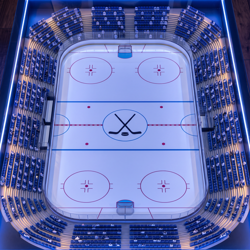 The Arena Table™ — LED Hockey Rink Coffee Table