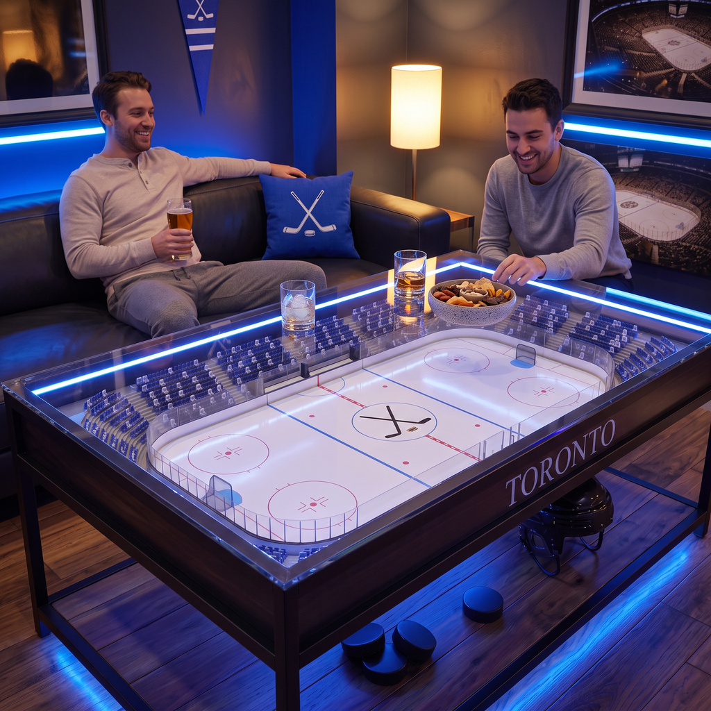The Arena Table™ — LED Hockey Rink Coffee Table