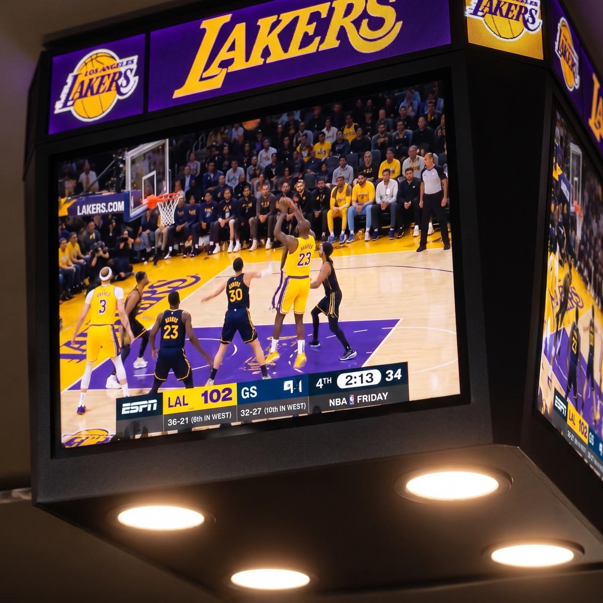 Close-up of a COURTBOX screen showing the game
